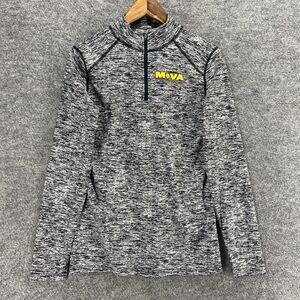 Mova Activewear Track Jacket Women M Medium Gray Zipper High Neck Long Sleeve